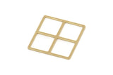 Kare Pirinç Charm, Ham Pirinç Kare Bağlantı Parçaları, Geometrik Bulgular (23x0,80 mm) SMP2351 A5826