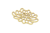 Brass Flower Charm, Raw Brass Flower Charms, Earring Charms, Findings (14x22x0.60mm) SMP2311