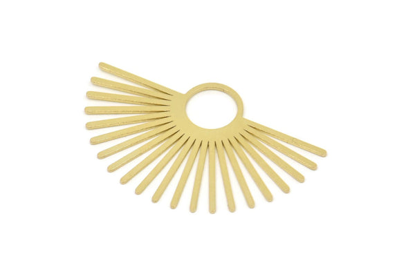 Brass Sun Charm, Raw Brass Sun Charms, Findings (25x40x0.60mm) SMP2328