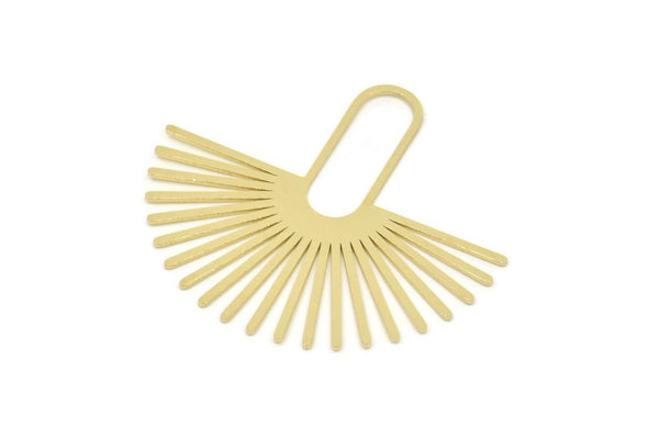 Brass Sun Charm, Raw Brass Sun Charms, Findings (36x40x0.60mm) SMP2329