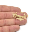 Brass Sun Charm, Raw Brass Sun Charms, Findings (26x40x0.60mm) SMP2331