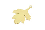 Brass Leaf Charm, Raw Brass Leaf Charms With 1 Loop, Leaf Earrings (30x21x0.60mm) SMP2333