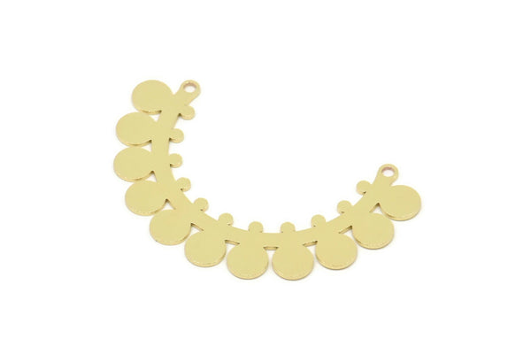 Brass Charm, Raw Brass Charms With 2 Loops, Pendants, Findings (24x39x0.60mm) SMP2341