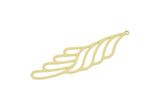 Brass Wing Charm, Raw Brass Wing Charms With 1 Loop, Findings (60x17x0.60mm) SMP2348
