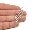 Steel Wing Charm, Stainless Steel Wing Charms With 1 Loop, Findings (60x17x0.80mm) SMP2348