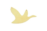 Brass Charm, Raw Brass Bird Charms With 1 Hole, Findings (12/18/16x0.60mm) SMP2350