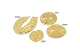 Brass Charm, Raw Brass Mixed Charms, Brass Wavy Charms, Irregular Charms, Findings D0759-D0677-D871-D0834