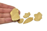 Brass Charm, Raw Brass Mixed Charms, Brass Wavy Charms, Irregular Charms, Findings D959-D1099-D1047-D1203-D1166