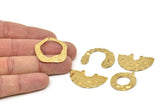 Brass Charm, Raw Brass Mixed Charms, Brass Wavy Charms, Irregular Charms, Findings D0710-D0673-D0676-D0728-D900