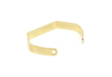 140mm Brass Cuff - 2 Raw Brass Cuff Bracelet Blank Bangles With 2 Holes  (140x8x1mm) BRC246