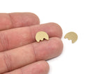 Brass Irregular Blank, Raw Brass Irregular Shaped Blanks, Findings (10x12x1.2mm) A5758
