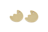 Brass Irregular Charm, Raw Brass Irregular Shaped Charms With 1 Hole (10x12x1.2mm) A5887