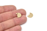 Brass Irregular Charm, Raw Brass Irregular Shaped Charms With 1 Hole (10x12x1.2mm) A5887