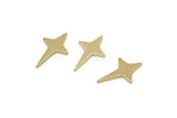 Brass Star Blank, Raw Brass Tiny North Star Blanks, Findings (11x7x1.2mm) A5883