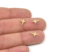 Brass Star Blank, Raw Brass Tiny North Star Blanks, Findings (11x7x1.2mm) A5883
