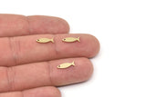 Brass Fish Blank, Raw Brass Fish Blanks, Findings (4x12x1.2mm) A5743