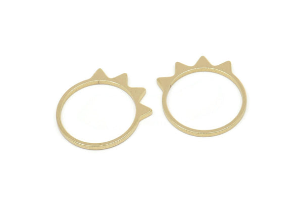 Brass Ring, Raw Brass Sun Shine Rings, Sun Jewelry, Ring Findings SMP2359