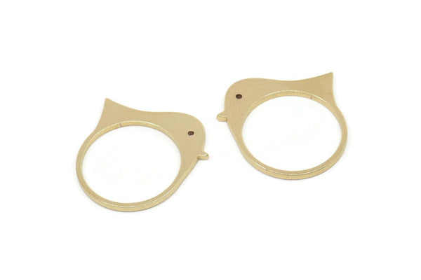 Brass Ring, Raw Brass Bird Rings, Bird Jewelry, Ring Findings SMP2361