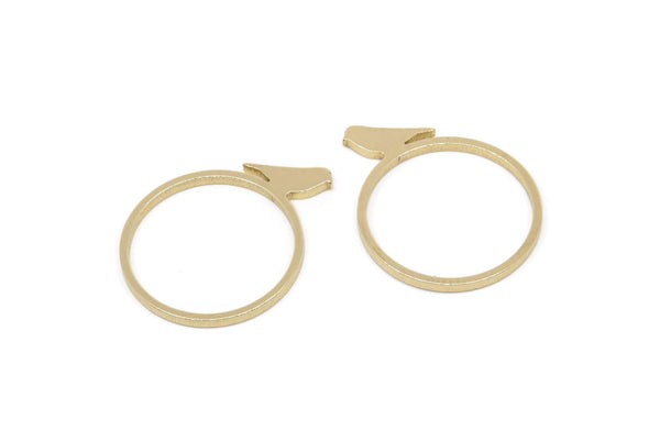 Brass Ring, Raw Brass Tiny Bird Rings, Bird Jewelry, Ring Findings SMP2362