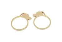 Brass Ring, Raw Brass Cat Rings, Cat Jewelry, Ring Findings SMP2364