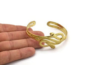 1 Pieces Raw Brass Snake Shaped Bracelet  N1779