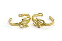Raw Brass Snake Shaped Bracelet  N1779