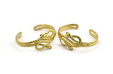 1 Pieces Raw Brass Snake Shaped Bracelet  N1779