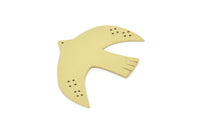 Brass Bird Blank, Raw Brass Bird Blanks, Bird Findings (20/30/40x0.60mm) SMP2379