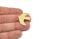 Brass Bird Blank, Raw Brass Bird Blanks, Bird Findings (20/30/40x0.60mm) SMP2379