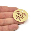 Brass Turtle Blank, Raw Brass Turtle Blanks, Bird Findings, Charms (20/30/40x0.60mm) SMP2380