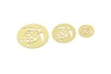 Brass Turtle Blank, Raw Brass Turtle Blanks, Bird Findings, Charms (20/30/40x0.60mm) SMP2380