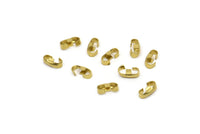 3 Shaped Connector, 50 Raw Brass 3 Shaped Connectors, Findings (7.5x3.5x2.5mm) L014