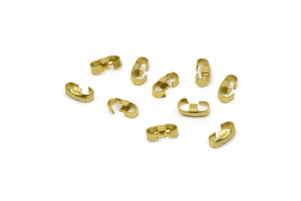 3 Shaped Connector, 50 Raw Brass 3 Shaped Connectors, Findings (7.5x3.5x2.5mm) L014