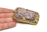 Vintage Belt Buckle, 1 Vintage Handcraft Belt Buckle (87x62mm) - Made In Germany T095