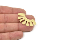Brass Charm, Raw Brass Ethnic Motif Charms With 2 Holes, Charm Pendants, Connectors, Findings (22x41.5x0.60mm) SMP2387