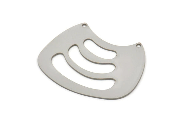 Steel Charm, Stainless Steel Ethnic Motif Charms With 2 Holes, Charm Pendants, Connectors, Findings (29x39x0.80mm) SMP2388