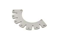 Steel Charm, Stainless Steel Ethnic Motif Charms With 9 Holes, Charm Pendants, Connectors, Findings (20x45x0.80mm) SMP2388