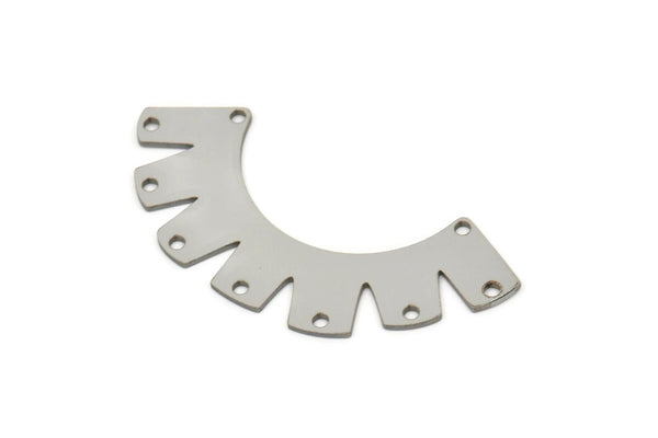 Steel Charm, Stainless Steel Ethnic Motif Charms With 9 Holes, Charm Pendants, Connectors, Findings (20x45x0.80mm) SMP2388