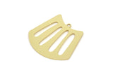 Brass Charm, Raw Brass Irregular Charms With 1 Loop, Findings (25x27x0.60mm) SMP2394