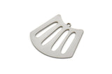Steel Charm, Stainless Steel Irregular Charms With 1 Loop, Findings (25x27x0.80mm) SMP2394