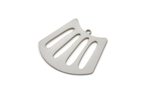 Steel Charm, Stainless Steel Irregular Charms With 1 Loop, Findings (25x27x0.80mm) SMP2394