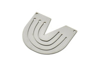 Steel Charm, Stainless Steel U Shaped Charms With 2 Holes, Necklace Findings, Connectors (30x35x0.80mm) SMP2397