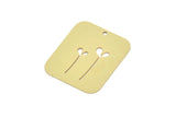 Brass Rectangle Charm, Raw Brass Branch Patterned Rectangle Shaped Charms With 1 Hole, Findings (25x22x0.60mm) SMP2402