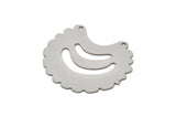 Steel Charm, Stainless Steel Irregular Charms With 2 Holes, Pendants, Necklace Findings (29x35x0.80mm) SMP2405