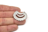 Steel Charm, Stainless Steel Irregular Charms With 2 Holes, Pendants, Necklace Findings (29x35x0.80mm) SMP2405