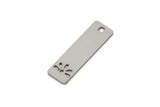 Steel Rectangle Charm, Stainless Steel Rectangle Shaped Charms With 1 Hole, Findings (20x6x0.80mm) SMP2407