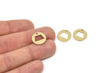 Brass Round Charm, Raw Brass Round Shaped Charms With 1 Hole, Findings (15x1.20mm) A5919