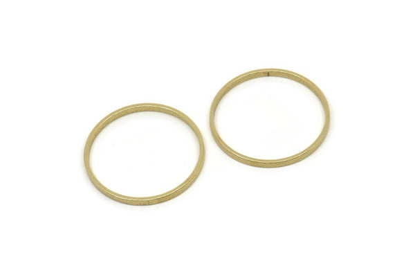 Brass Circle Connectors, Raw Brass Circle Connectors, Findings (22x1.5x0.8mm) A5582