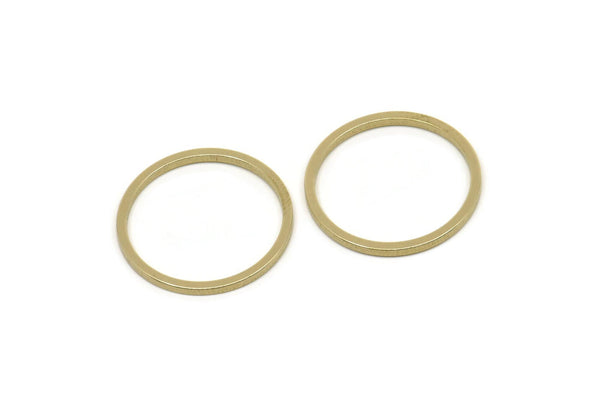 25mm Circle Connector, Raw Brass Circle Connectors (25x1.5x1.5mm) E009