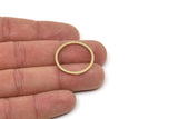 25mm Circle Connector, Raw Brass Circle Connectors (25x1.5x1.5mm) E009
